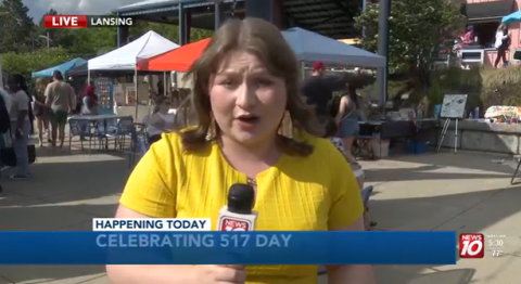 Clip of WILX team at 517 Day Festival