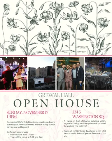 Grewal Hall Fall Open House flyer