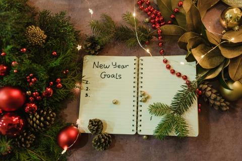 New Year Goals Stock Photo