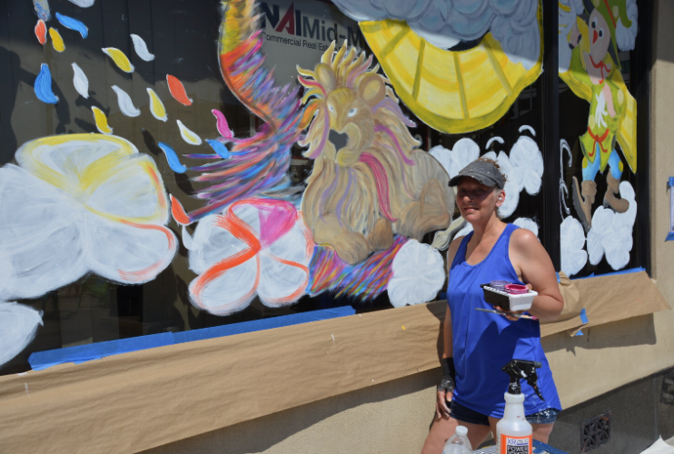 Photo by City Pulse for Window Art in Downtown in Lansing City Pulse