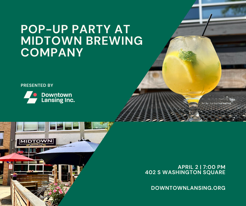 DLI's Pop-Up Party at Midtown Brewing Co. Flyer